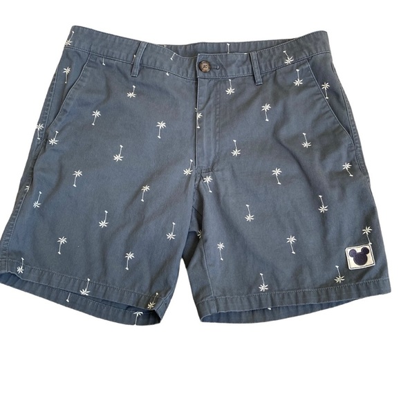 Junk Food x Disney Mickey Mouse Palm Tree Flat Front Chino Shorts Grey 7” M - Picture 5 of 16